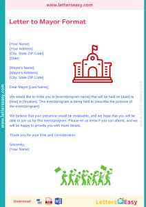 how to address a mayor in a letter|How to Write a Formal Letter to the Mayor .